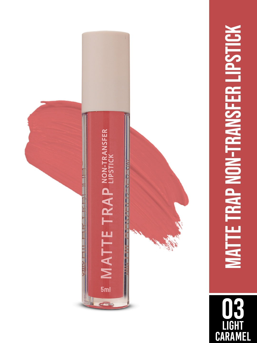 

Hilary Rhoda Matte Trap Non Transfer Waterproof Liquid Lipstick 5 ml - Light Caramel 03, Peach