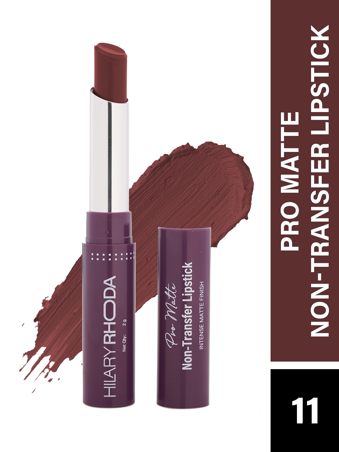 

Hilary Rhoda Pro Matte Non-Transfer Lipstick- 2g- Natural Coco, Brown