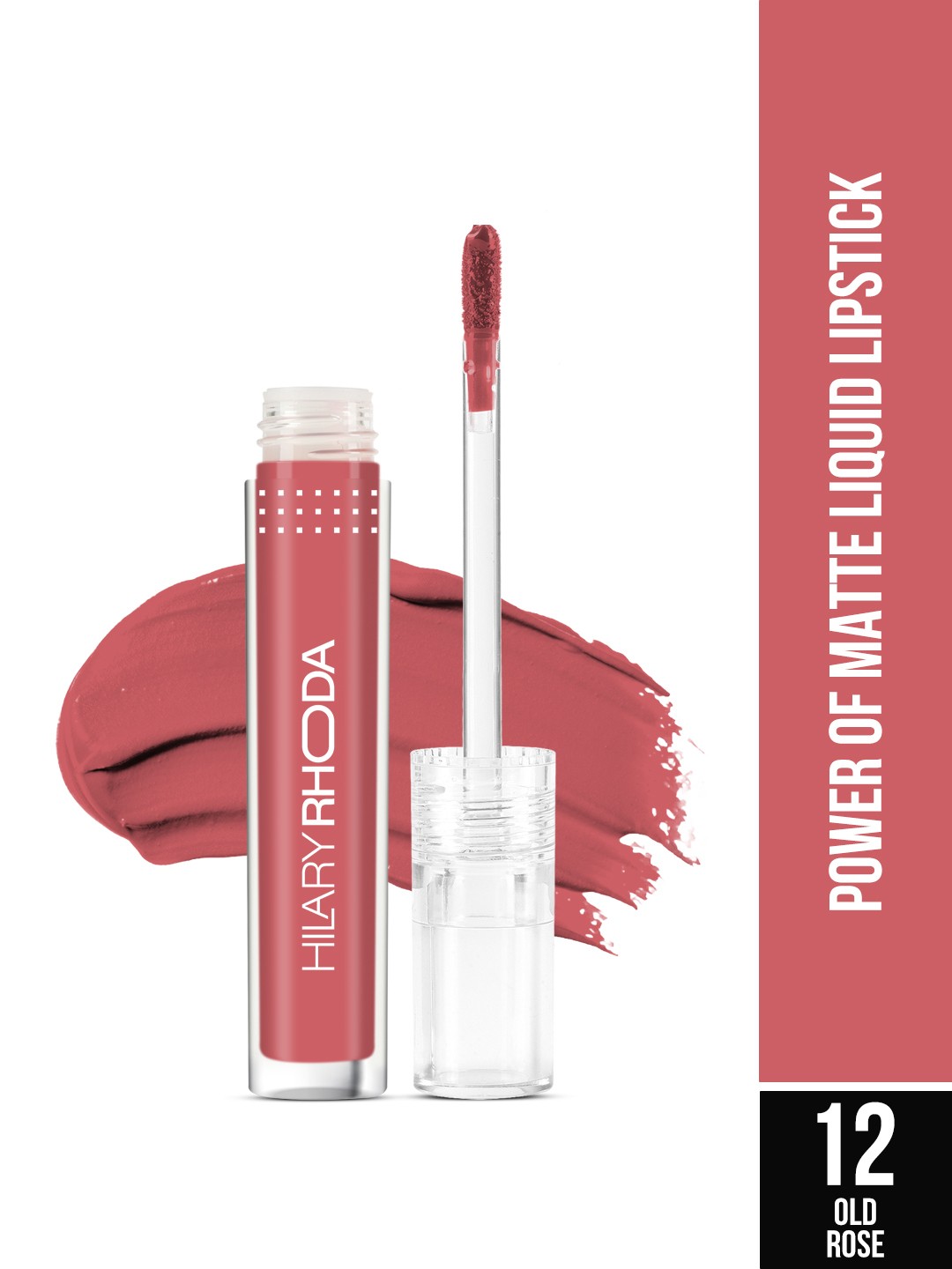 

Hilary Rhoda Power Of Matte Liquid Lipstick -3 ml- Old Rose 12, Pink