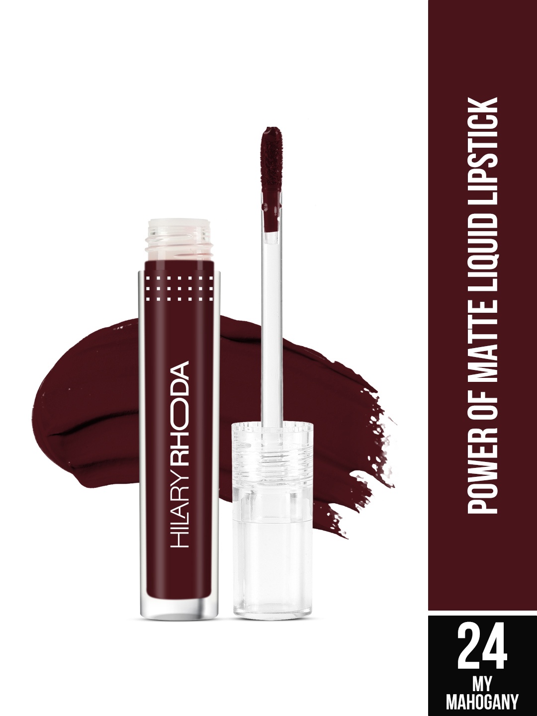 

Hilary Rhoda Power Of Matte Liquid Lipstick -3 ml- My Mahogany-24, Brown