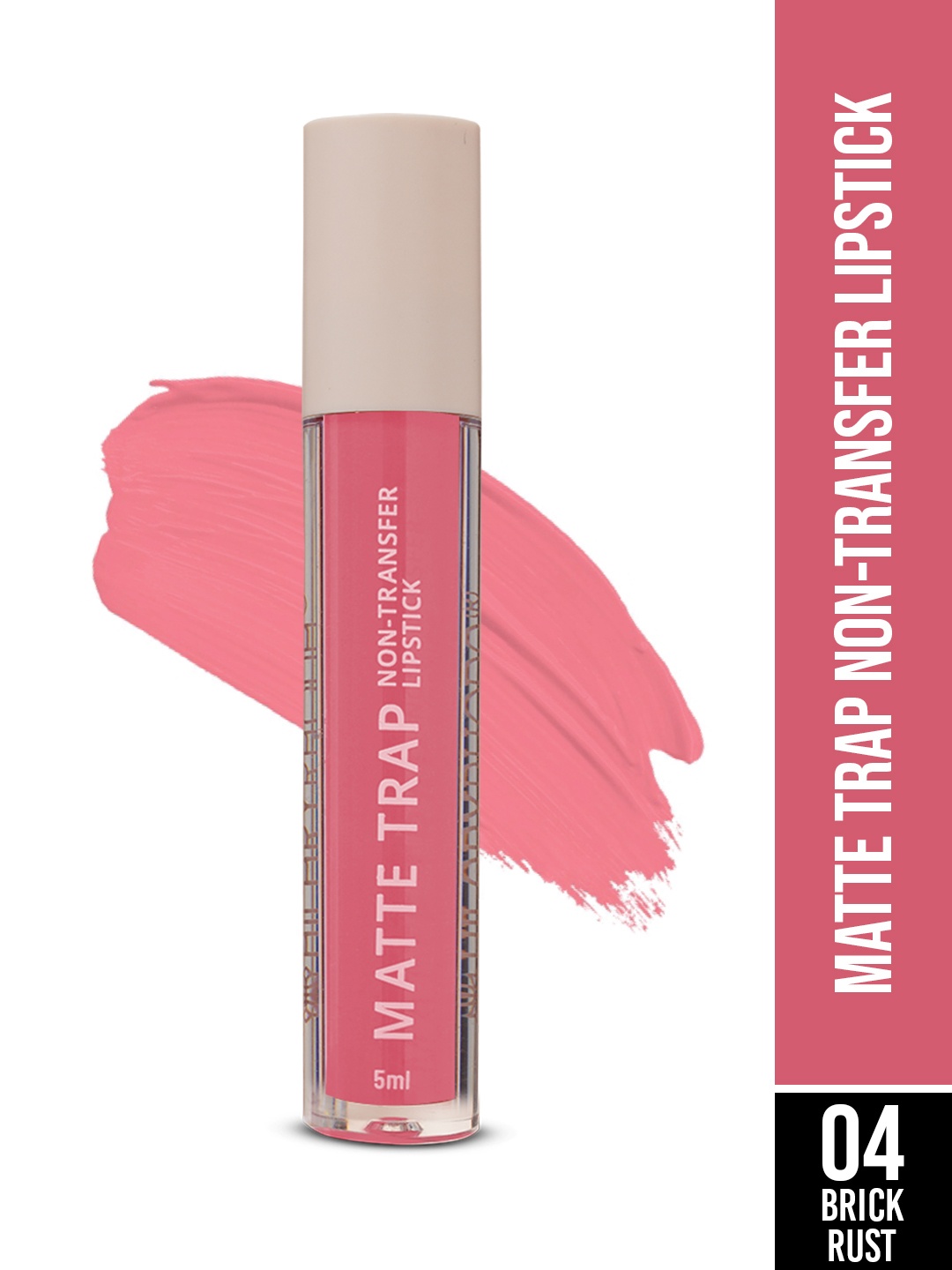 

Hilary Rhoda Matte Trap Non Transfer Waterproof Liquid Lipstick 5 ml - Brick Rust 04, Pink