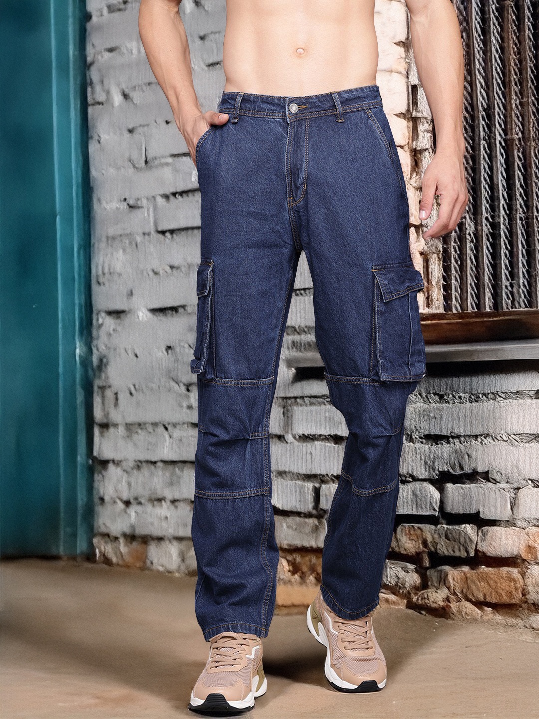 

The Roadster Lifestyle Co. Men Straight Fit Stretchable Jeans, Blue