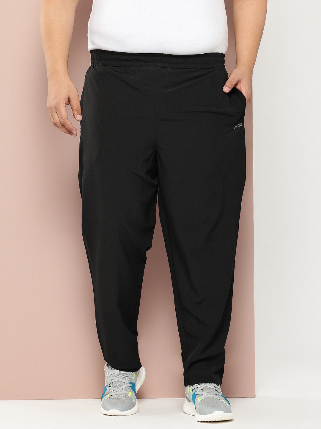 

Sztori Men Plus Size Brand-Logo Print Trackpants, Black