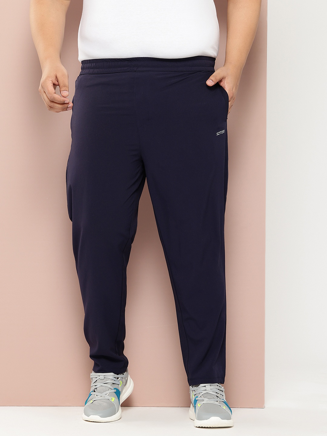 

Sztori Men Plus Size Brand-Logo Print Trackpants, Navy blue