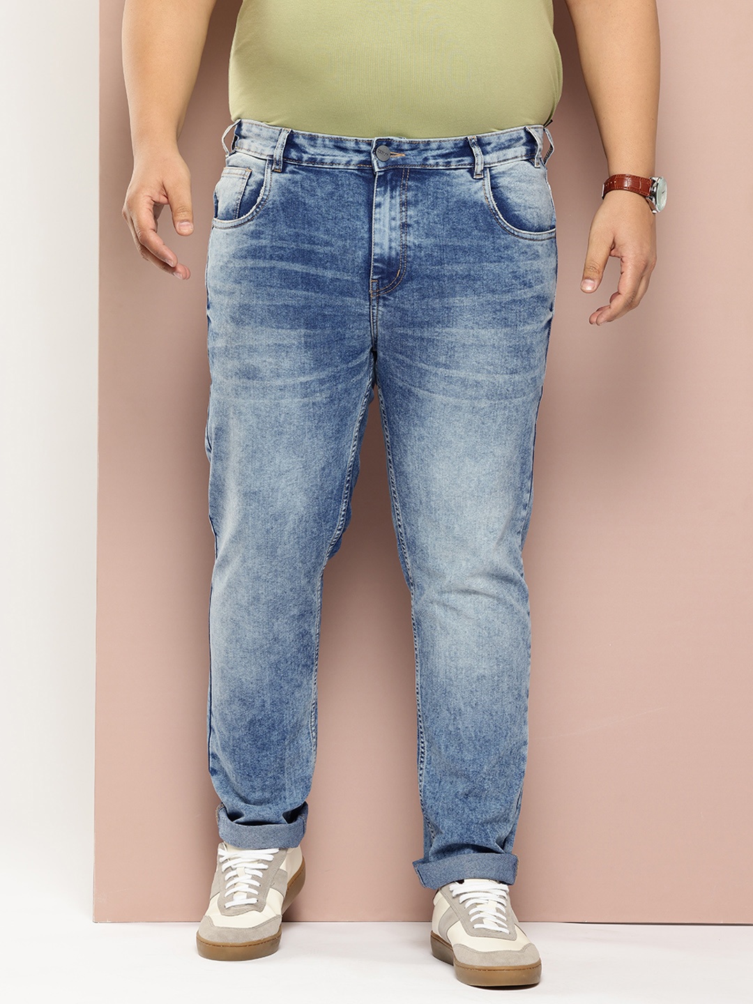 

Sztori Men Plus Size Slim Fit Jeans, Navy blue