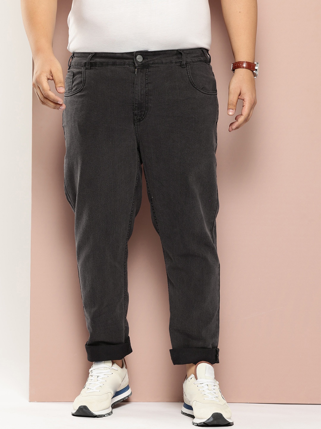 

Sztori Men Plus Size Slim Fit Jeans, Charcoal