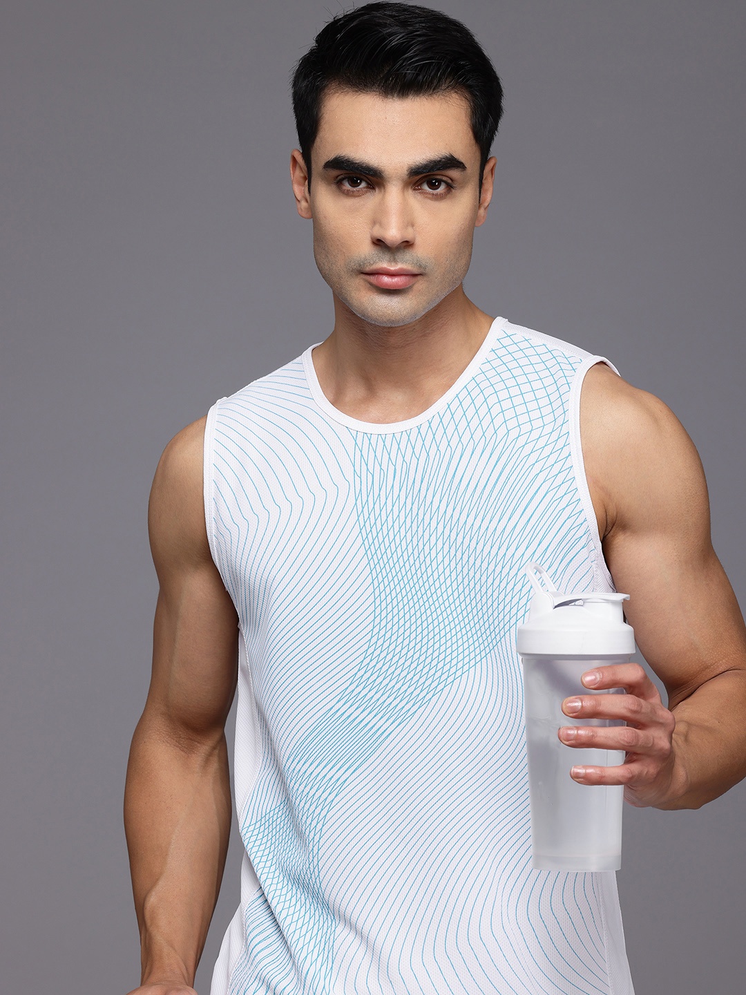 

HRX by Hrithik Roshan Printed Rapid-Dry Running T-shirt, White