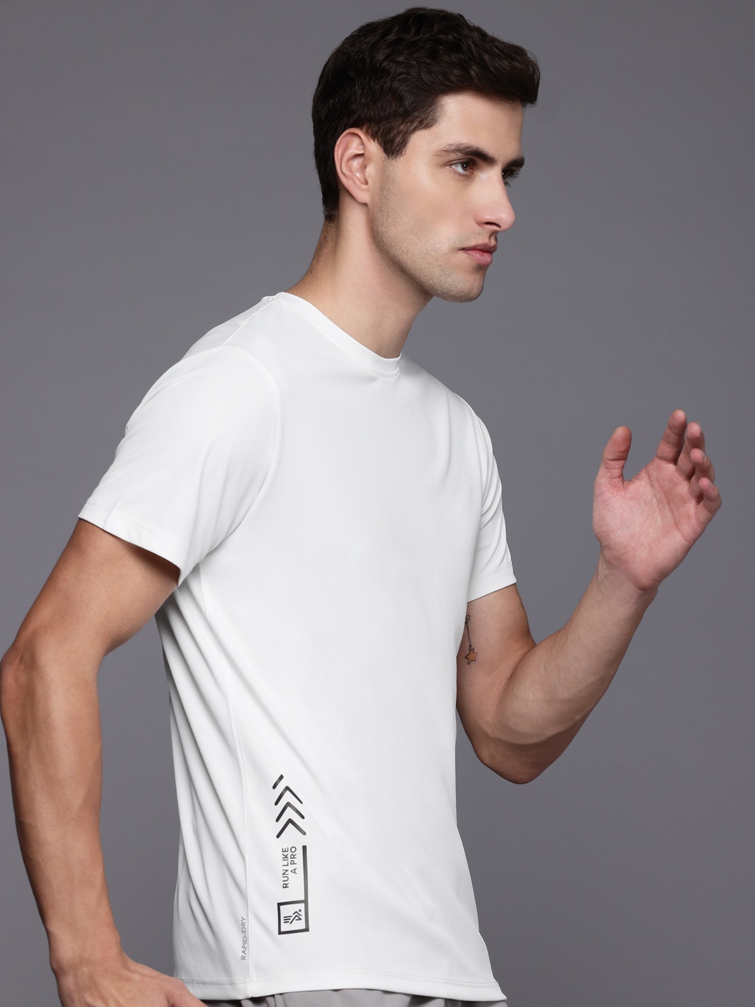 

HRX by Hrithik Roshan Men Rapid-Dry Running T-shirt, White