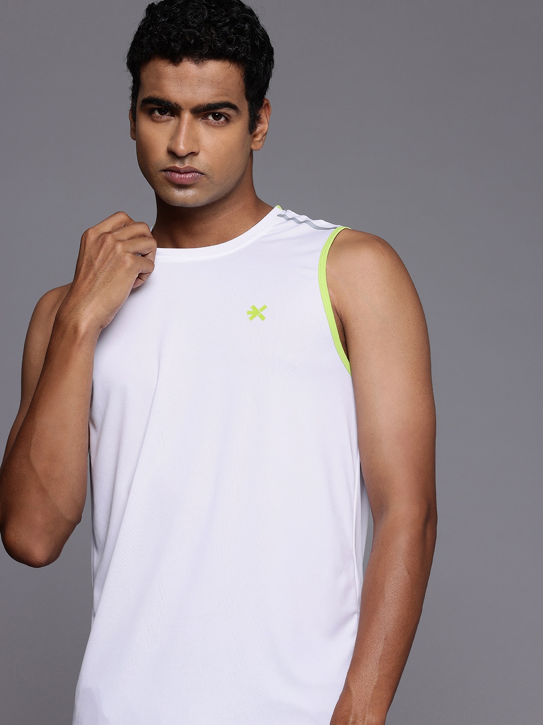 

HRX by Hrithik Roshan Sleeveless Ultralite Running T-shirt, White