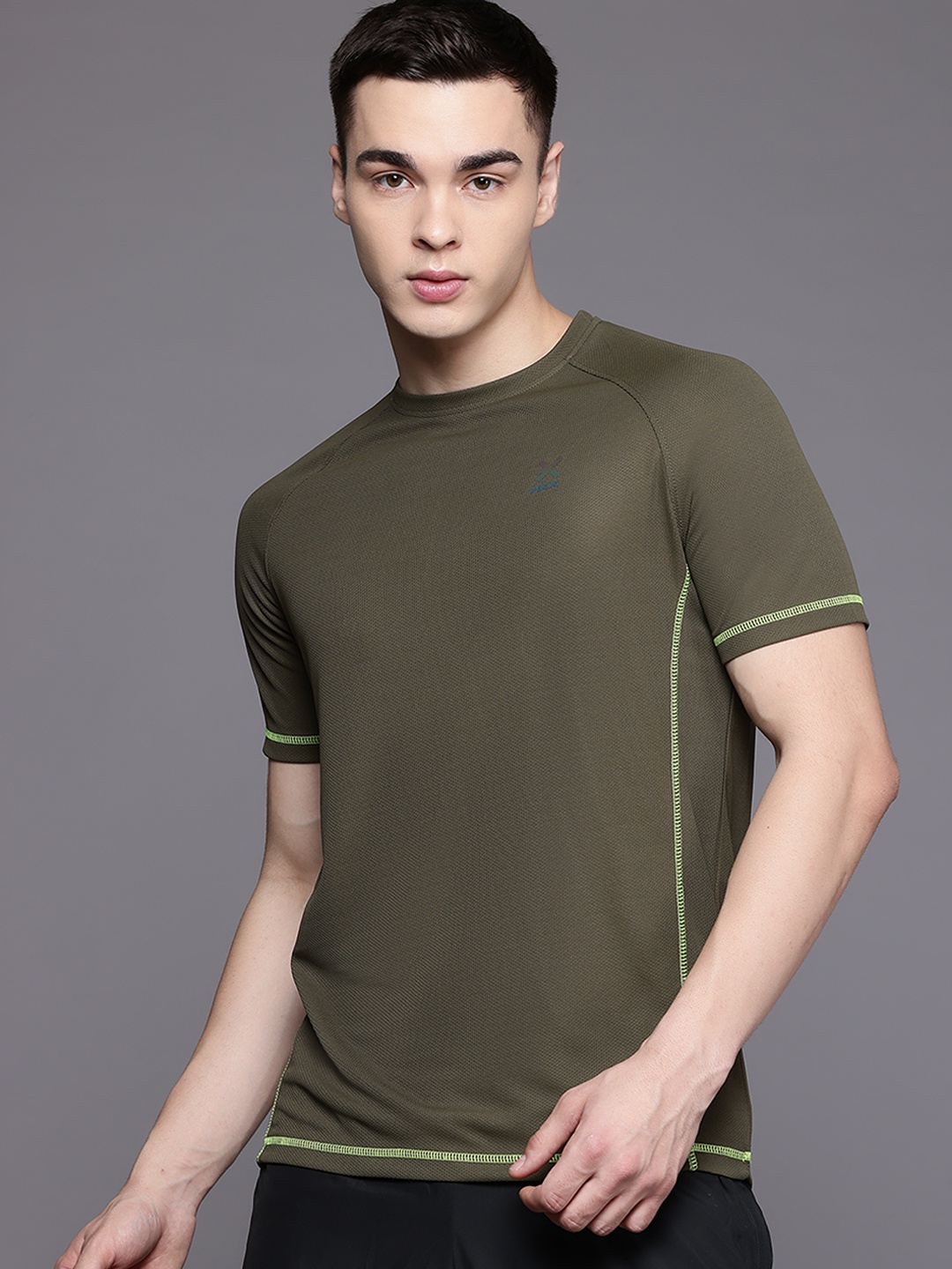 

HRX by Hrithik Roshan Rapid Dry Running T-Shirt, Olive