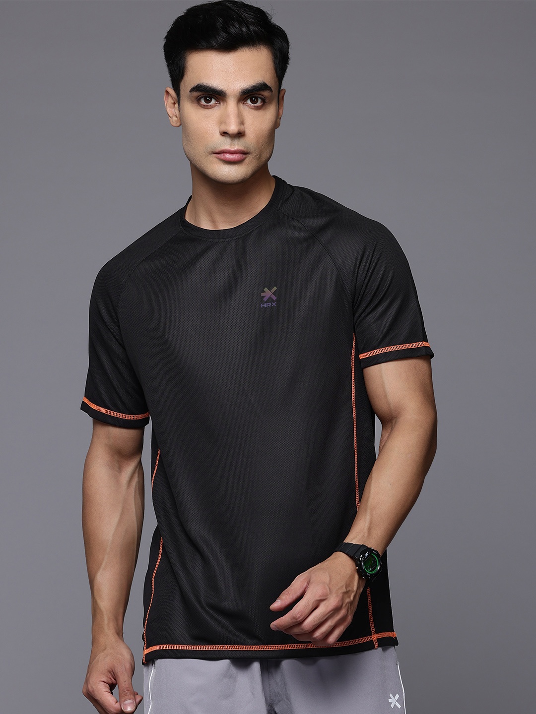 

HRX by Hrithik Roshan Rapid-Dry Running T-shirt, Black