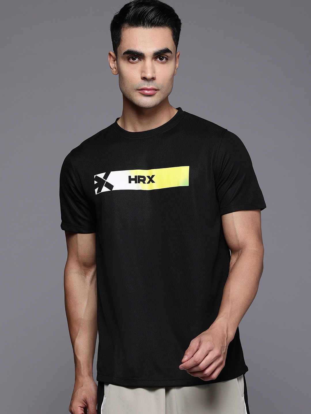 

HRX by Hrithik Roshan Rapid-Dry Running T-shirt, Black