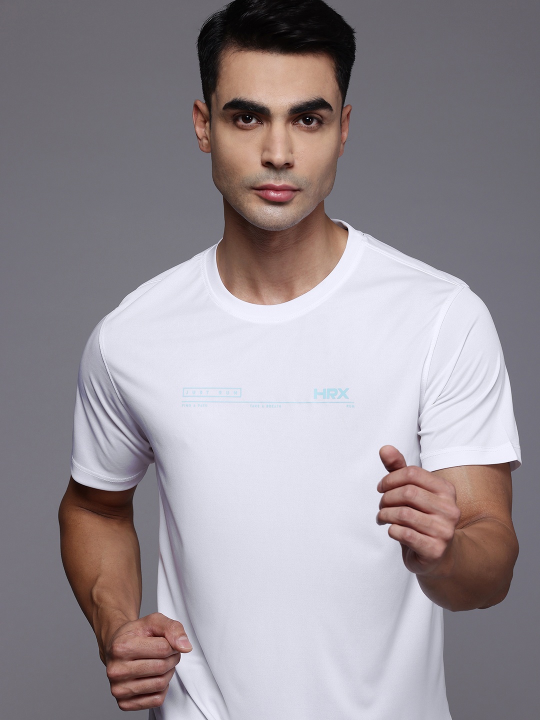 

HRX by Hrithik Roshan Rapid-Dry Running T-shirt, White