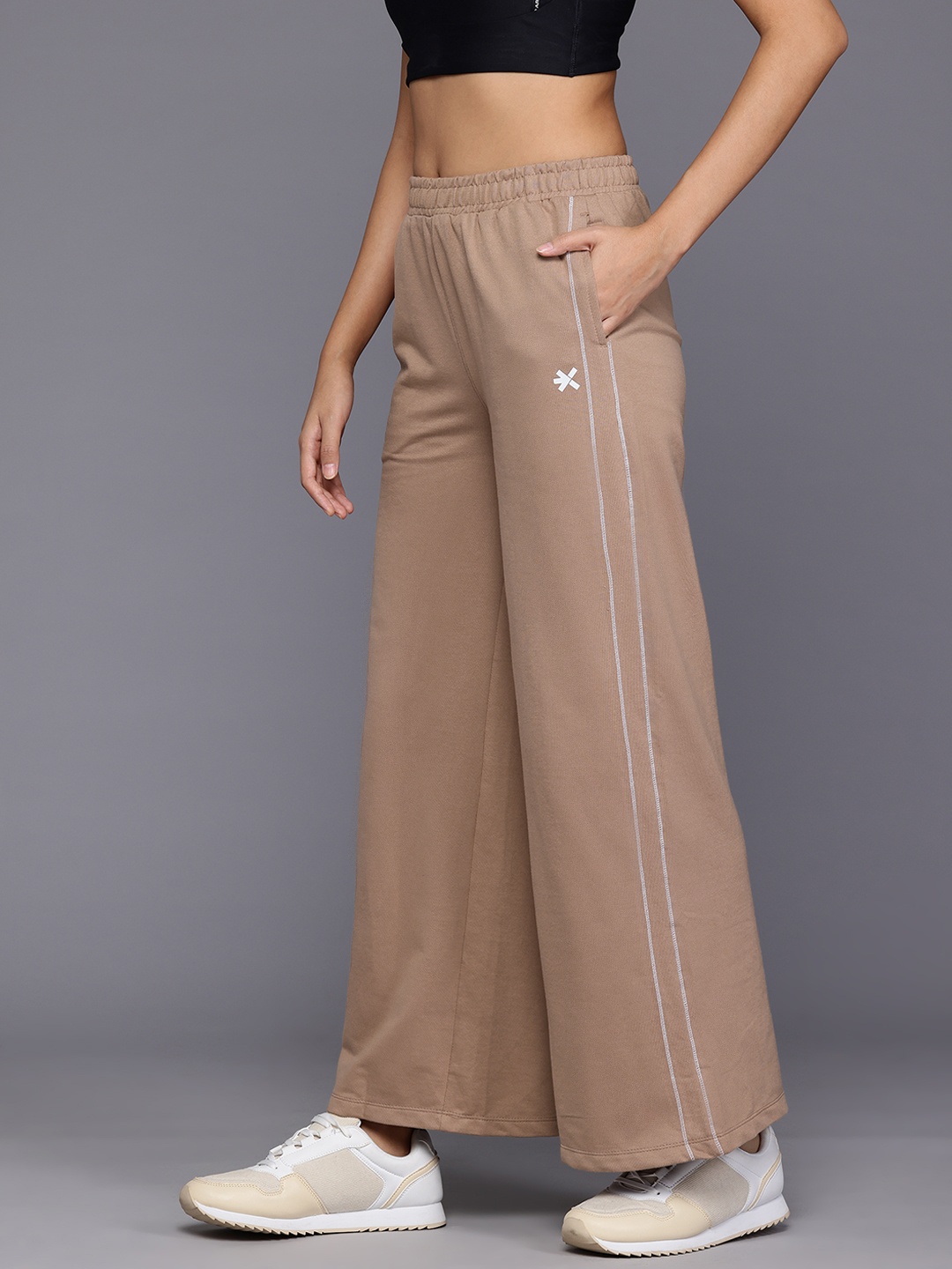 

HRX by Hrithik Roshan Women Training Flared Track Pants, Beige