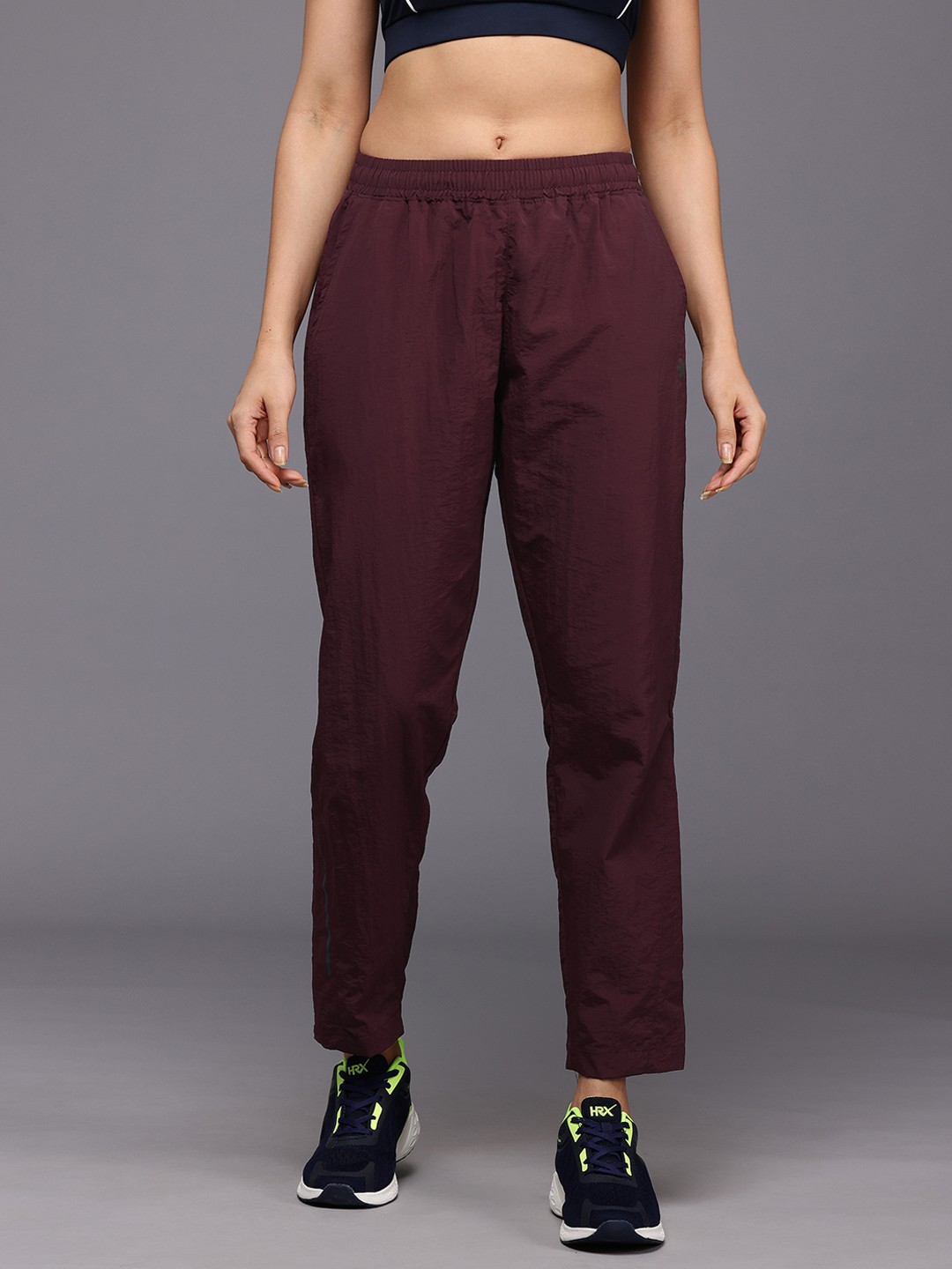 

HRX by Hrithik Roshan Women Rapid-Dry Running Track Pants, Burgundy