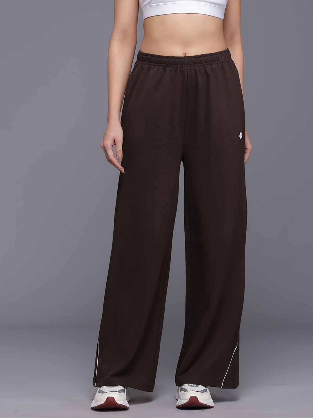 

HRX by Hrithik Roshan Women Training Flared Track Pants, Brown