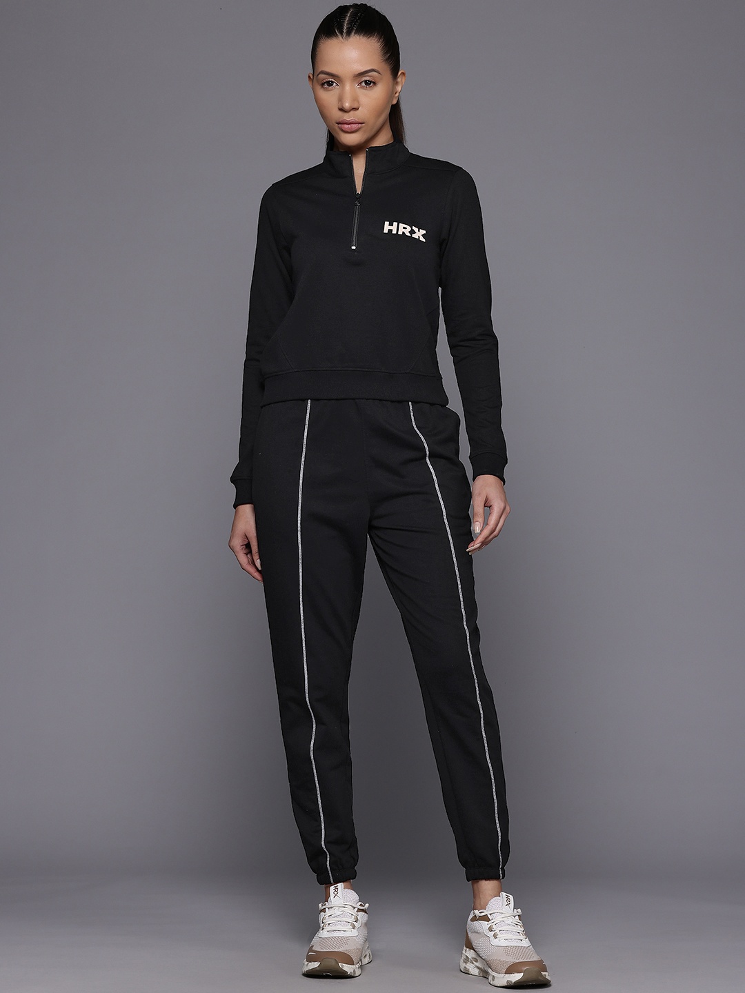 

HRX by Hrithik Roshan Brand Logo Detail Training Tracksuit, Black