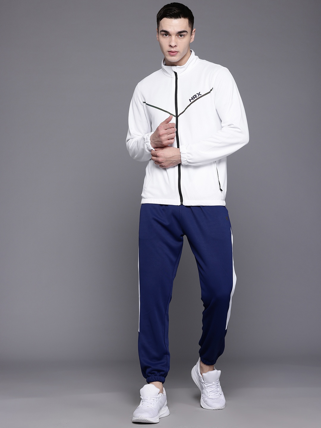 

HRX by Hrithik Roshan Men Rapid-Dry Hooded Running Track-Suit, Navy blue
