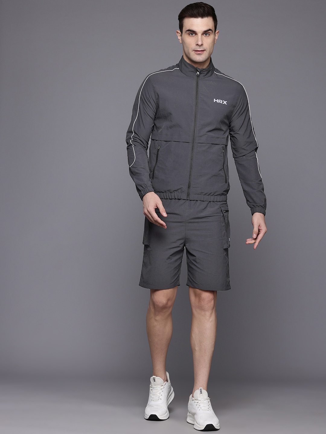 

HRX by Hrithik Roshan Men Rapid-Dry Running Track Suit, Charcoal