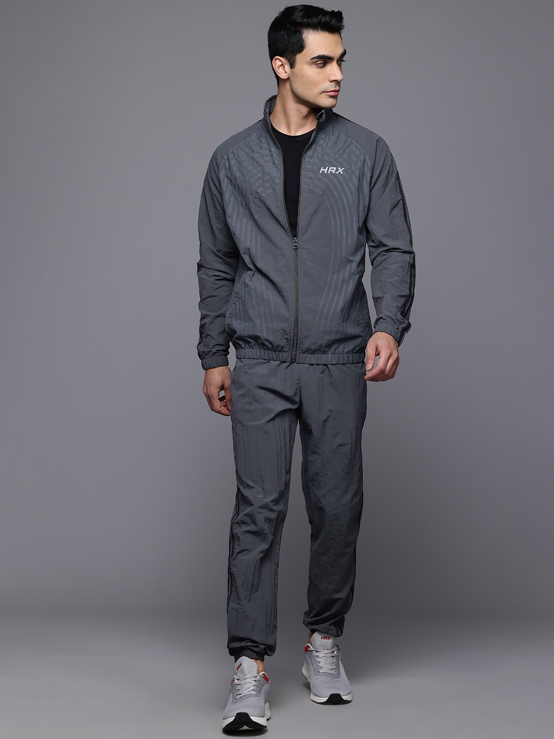 

HRX by Hrithik Roshan Rapid Dry Running Tracksuits, Grey