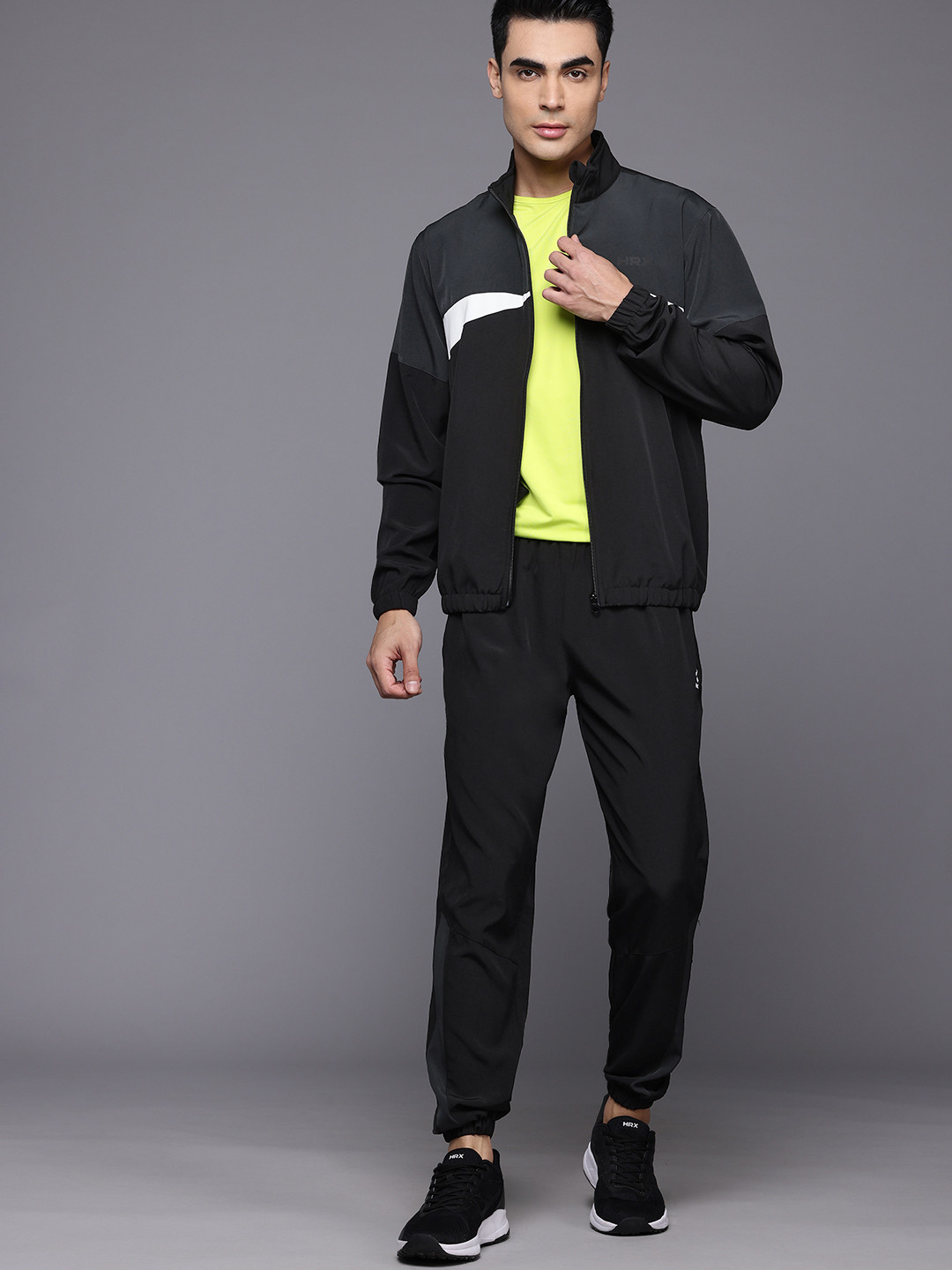 

HRX by Hrithik Roshan Men Rapid-Dry Running Track Suit, Black