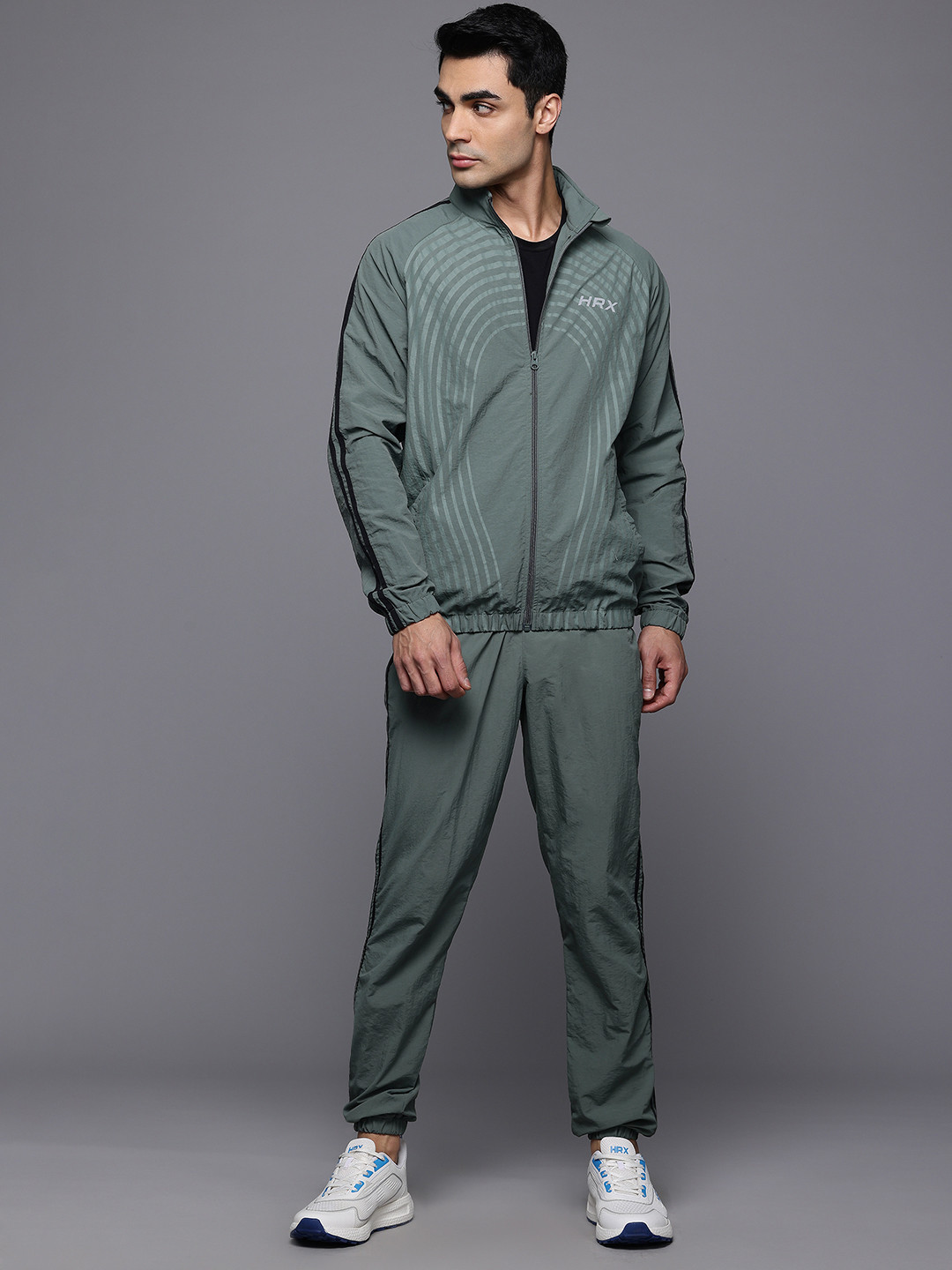 

HRX by Hrithik Roshan Rapid Dry Running Tracksuits, Green