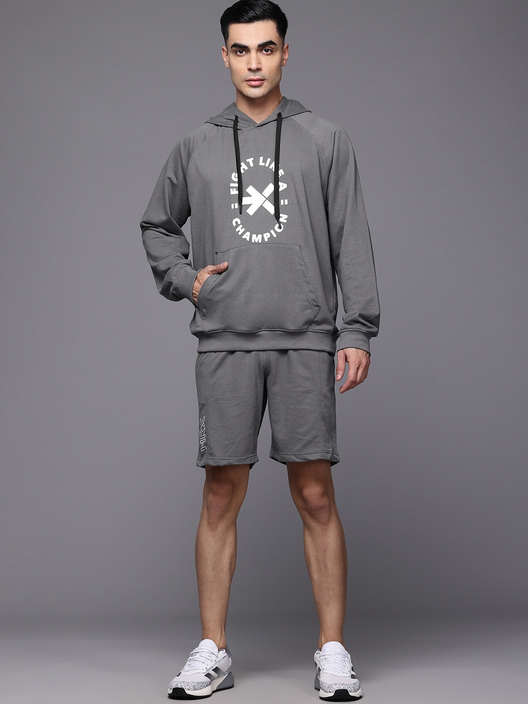 

HRX by Hrithik Roshan Printed Training Tracksuit, Grey