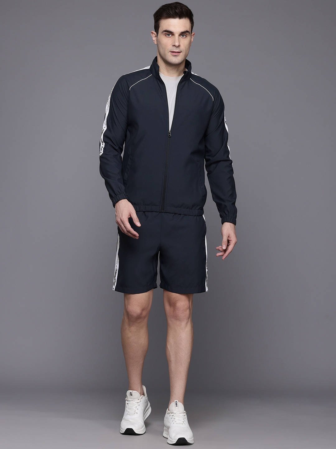 

HRX by Hrithik Roshan Rapid-Dry Running Tracksuit, Navy blue