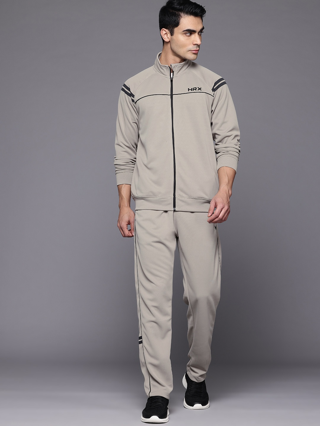 

HRX by Hrithik Roshan Rapid Dry Running Tracksuits, Grey