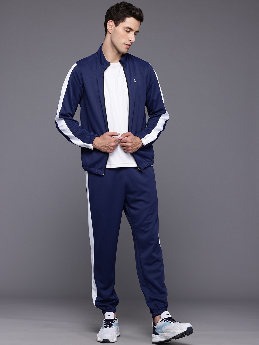 

HRX by Hrithik Roshan Rapid-Dry Running Tracksuits, Navy blue
