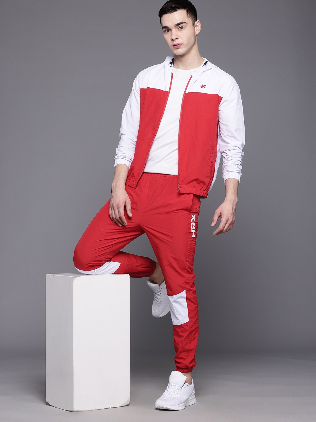 

HRX by Hrithik Roshan Men Colourblocked Lifestyle Tracksuit, Red