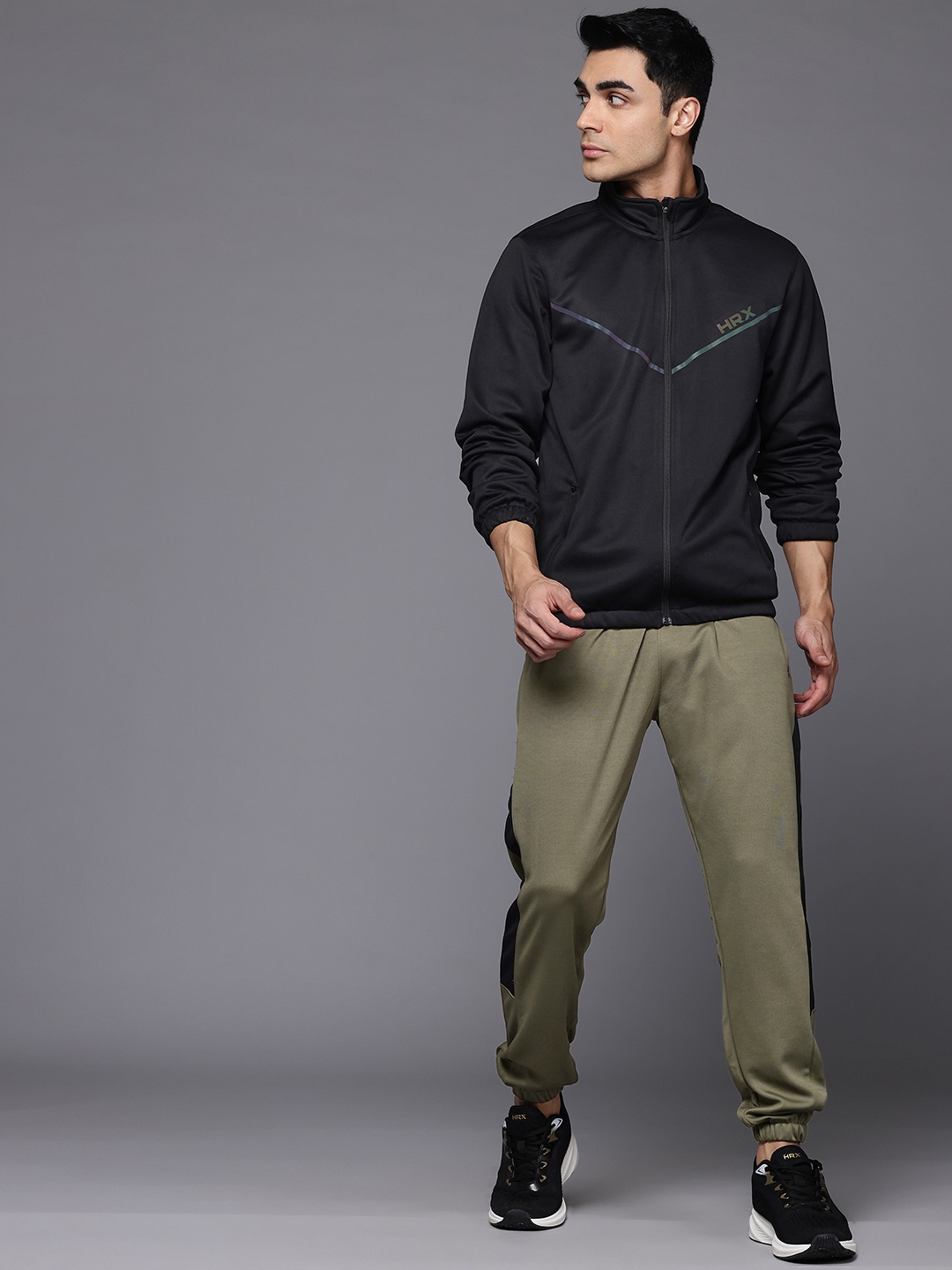HRX by Hrithik Roshan Men Running Tracksuit, Black