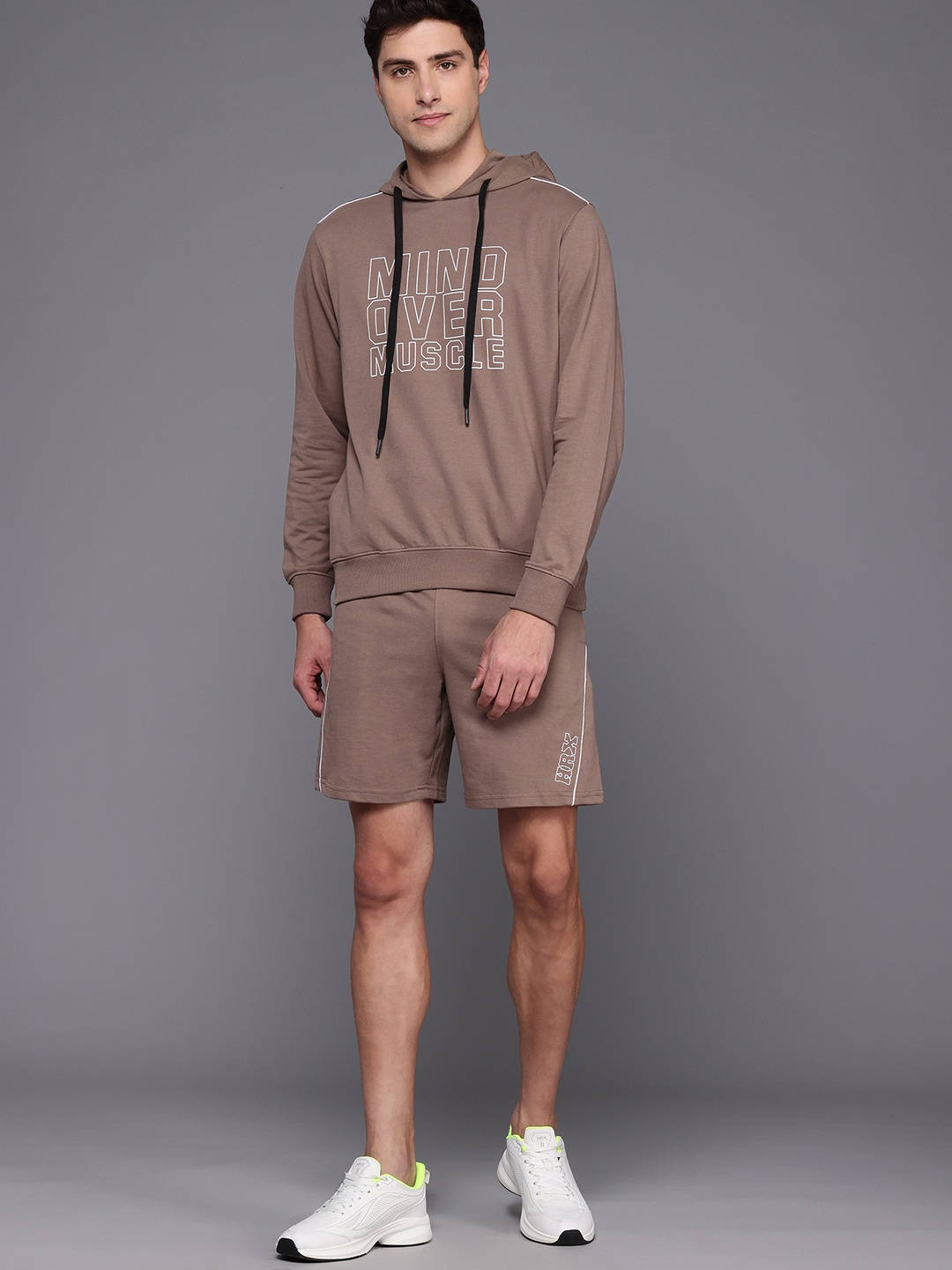 

HRX by Hrithik Roshan Printed Training Tracksuit, Brown
