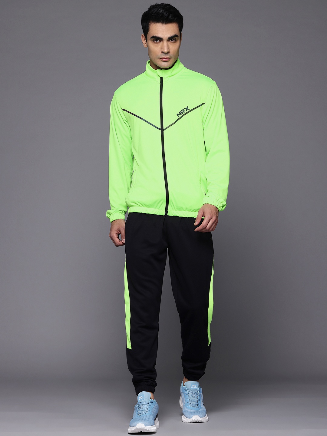 

HRX by Hrithik Roshan Rapid Dry Running Tracksuits, Fluorescent green