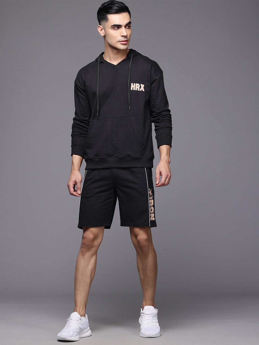 

HRX by Hrithik Roshan Printed Training Tracksuit, Black