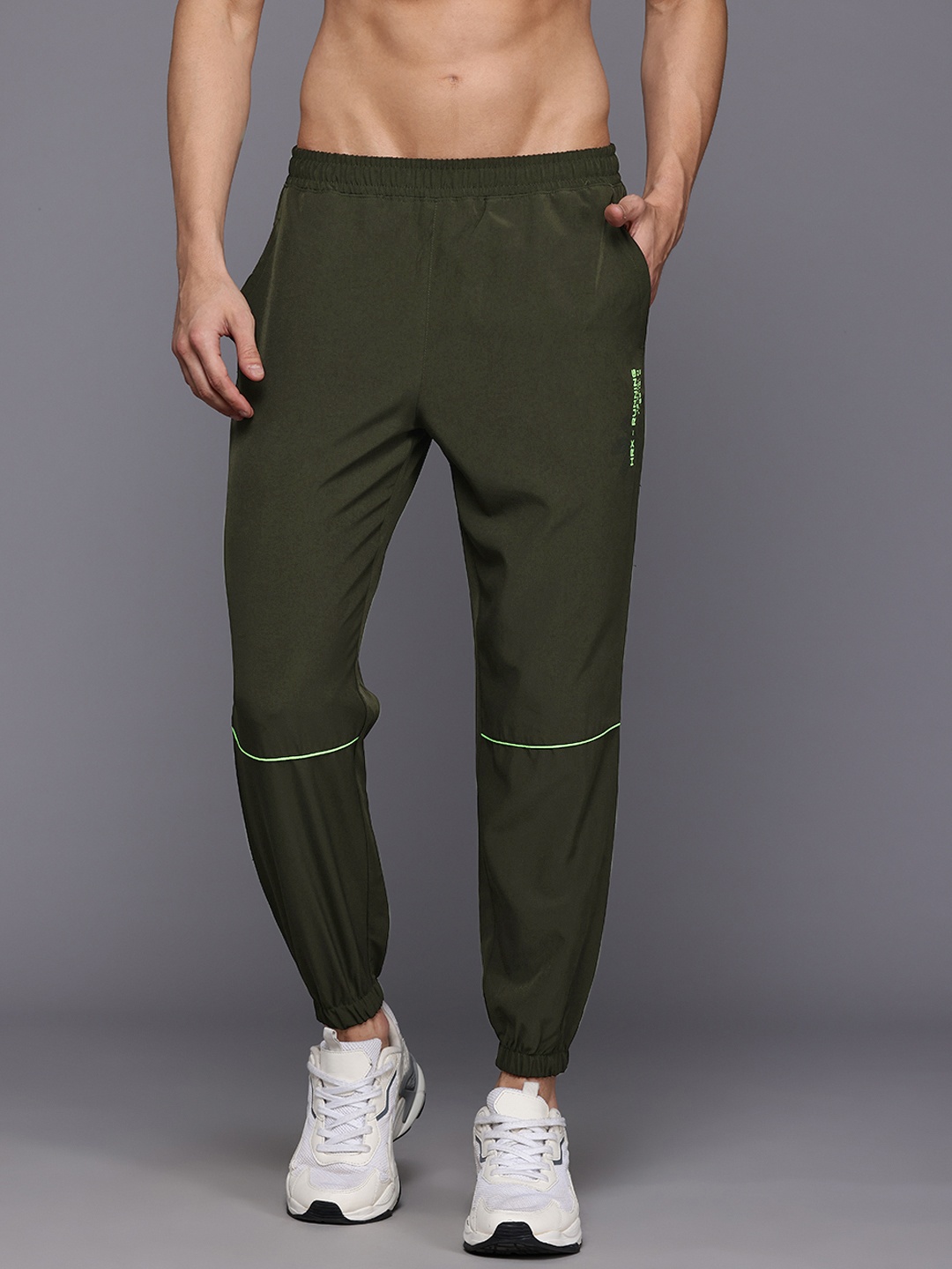 

HRX by Hrithik Roshan Men Running Joggers, Olive