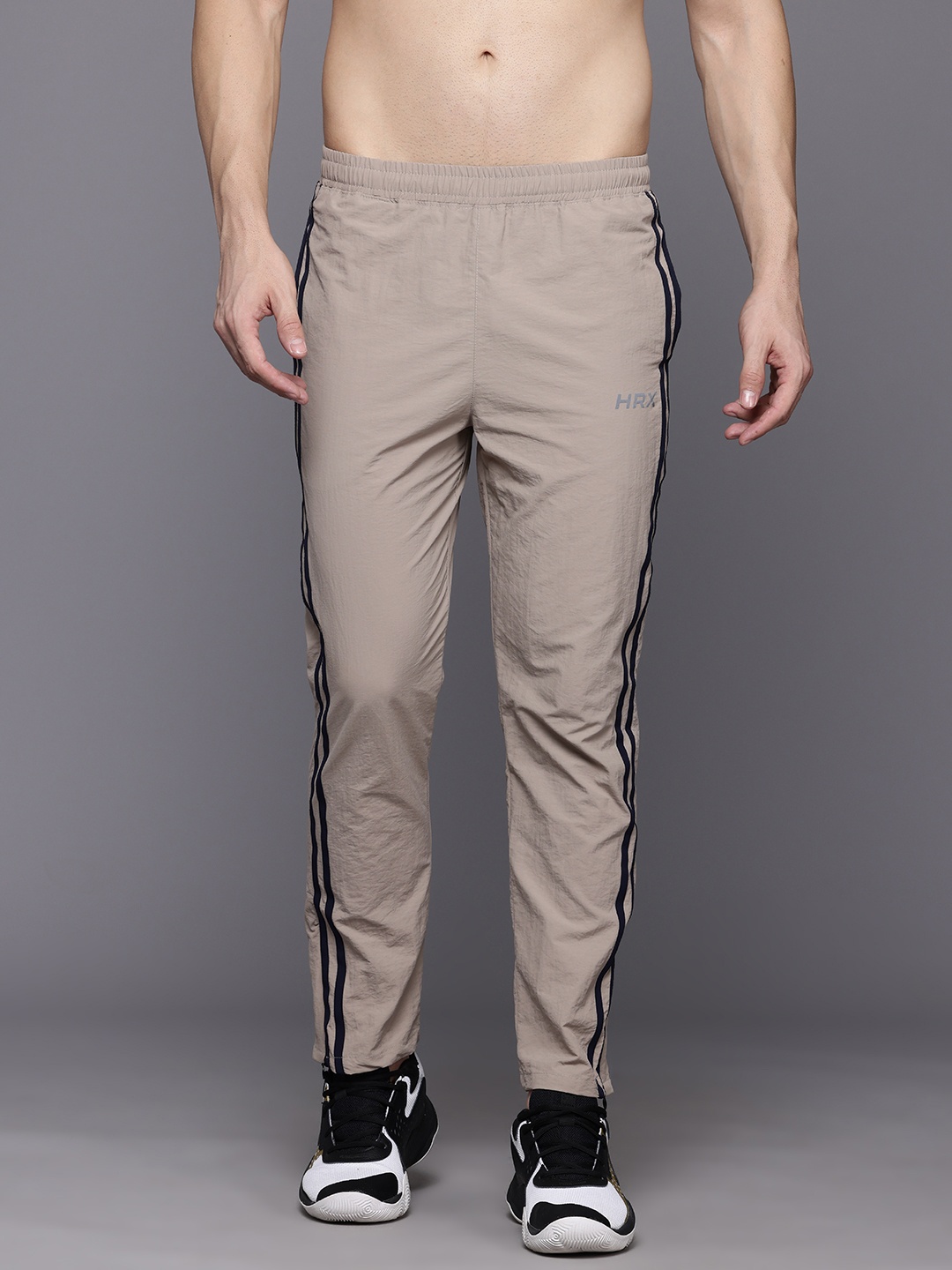 

HRX by Hrithik Roshan Men Running Rapid-Dry Track Pants, Beige