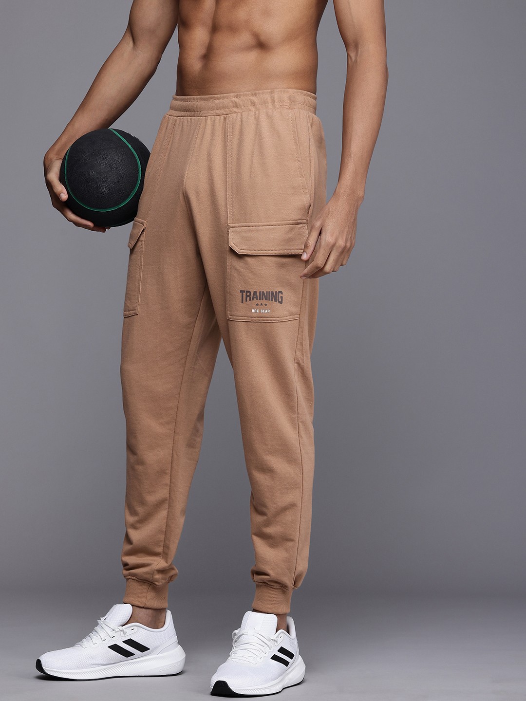 

HRX by Hrithik Roshan Men IRONTRIBE Training Joggers, Beige