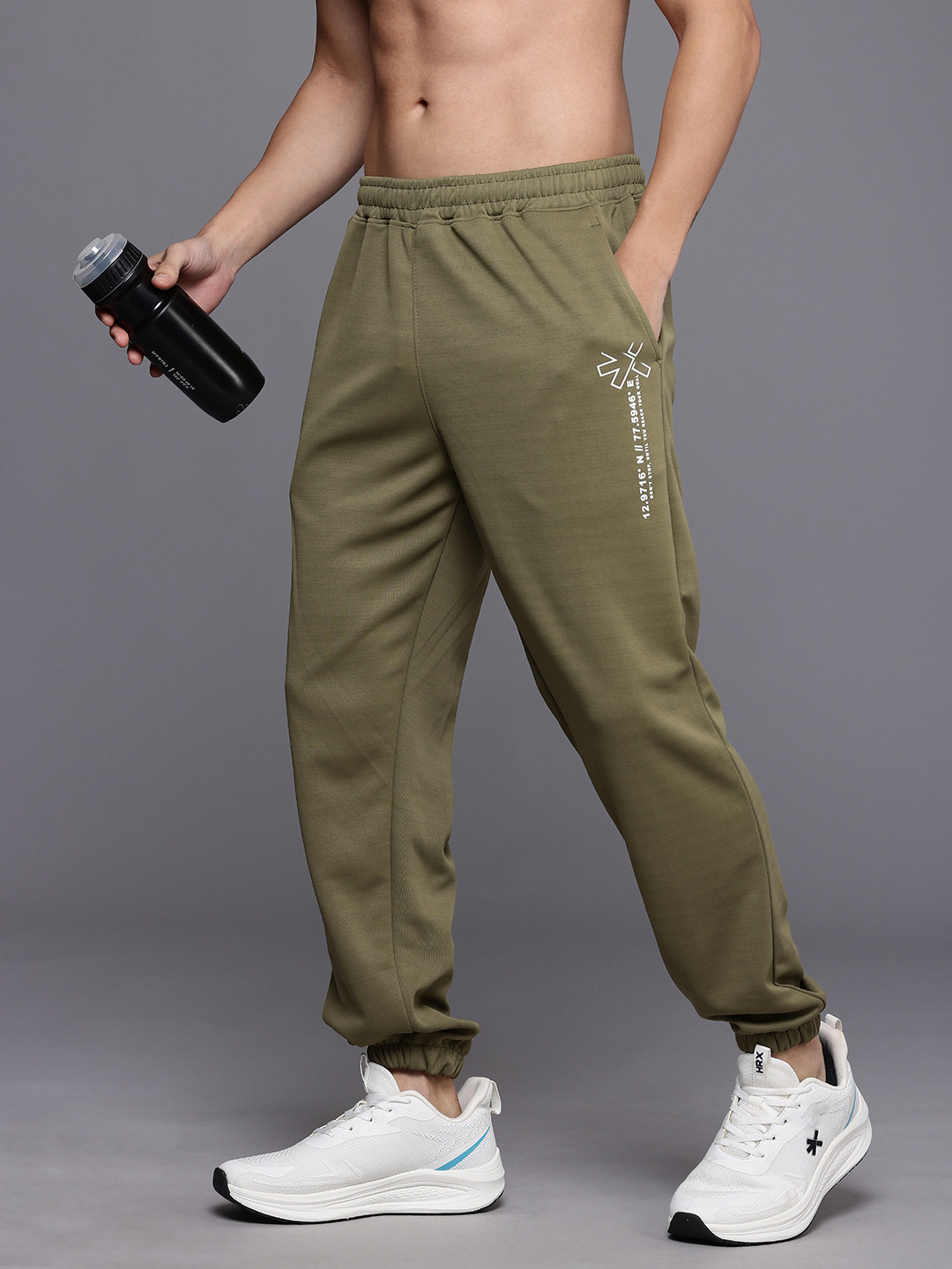 

HRX by Hrithik Roshan Men Running Joggers, Olive