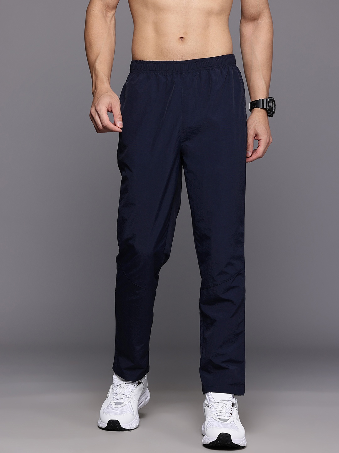 

HRX by Hrithik Roshan Men Rapid-Dry Running Track Pants, Navy blue