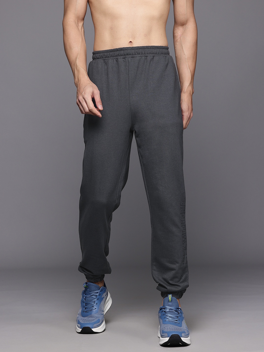 

HRX by Hrithik Roshan Men Typography Printed Training Jogger, Charcoal