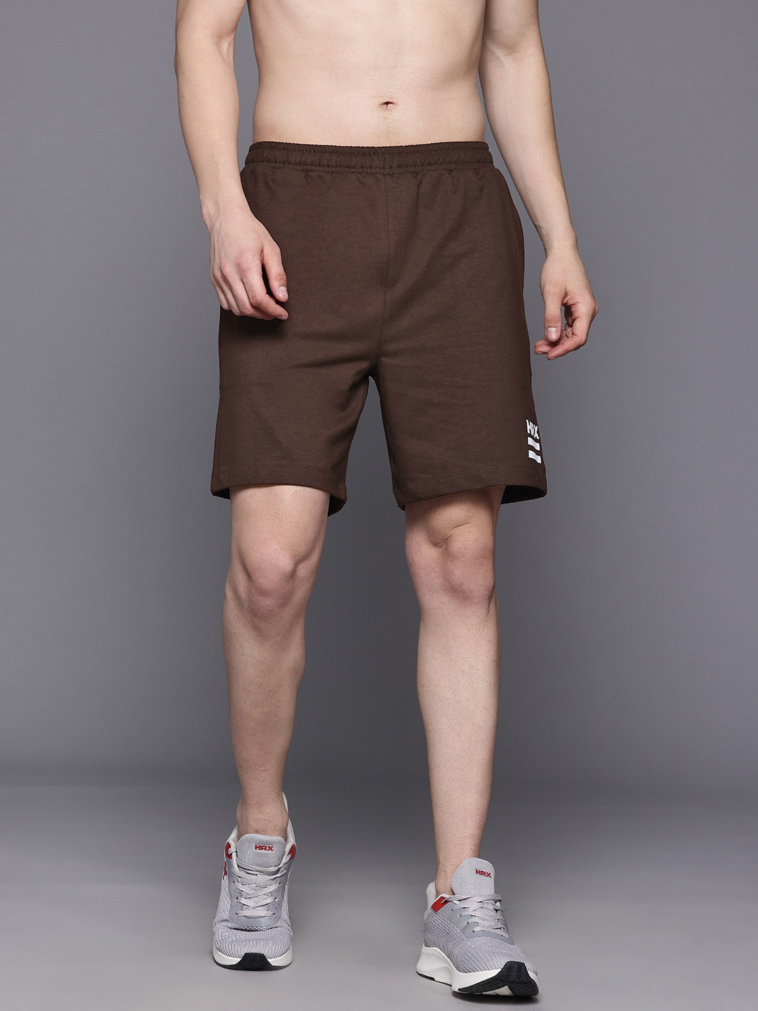 

HRX by Hrithik Roshan Men Training or Gym Sports Shorts, Brown