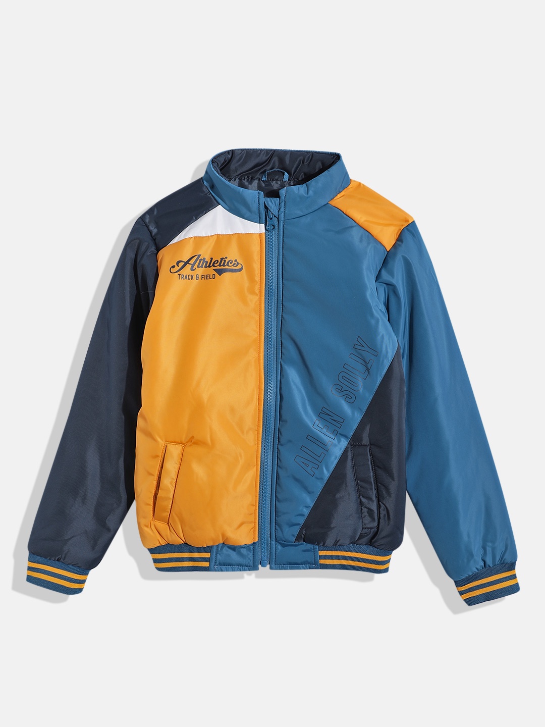 

Allen Solly Junior Boys Colourblocked Bomber Jacket, Teal