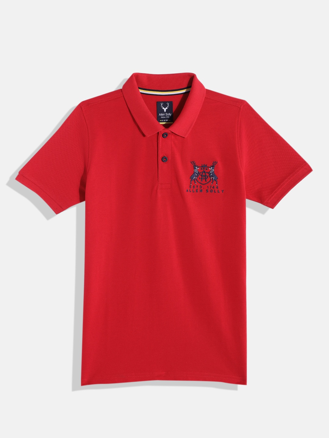 

Allen Solly Junior Boys Polo Collar Pure Cotton T-shirt, Red