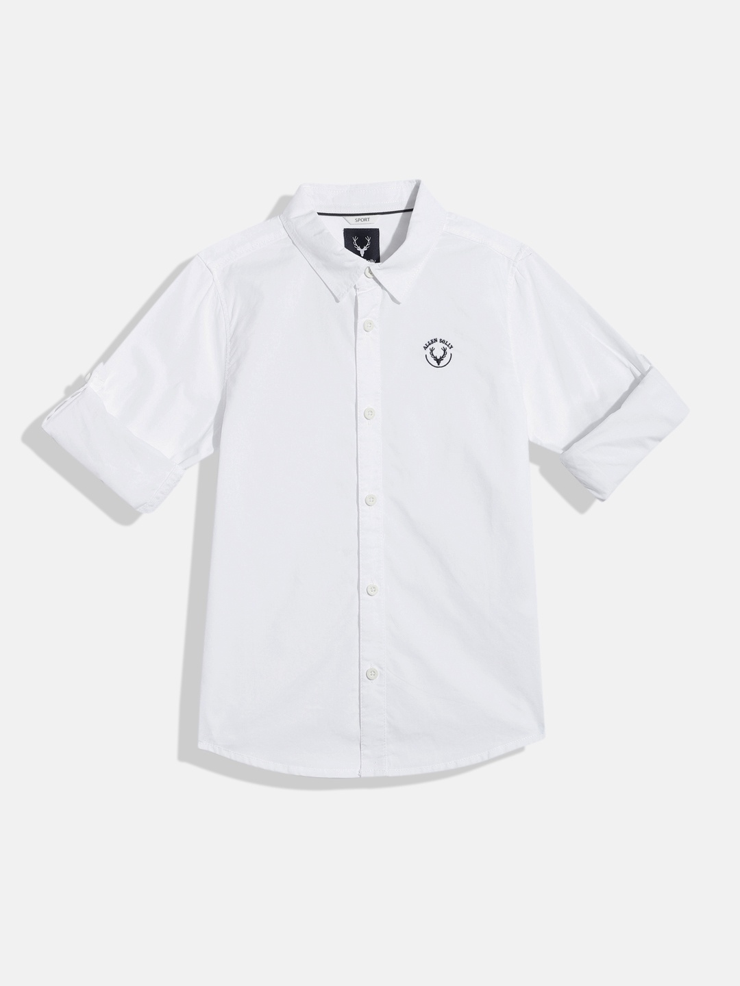 Allen Solly Junior Boys Custom Pure Cotton Casual Shirt, White