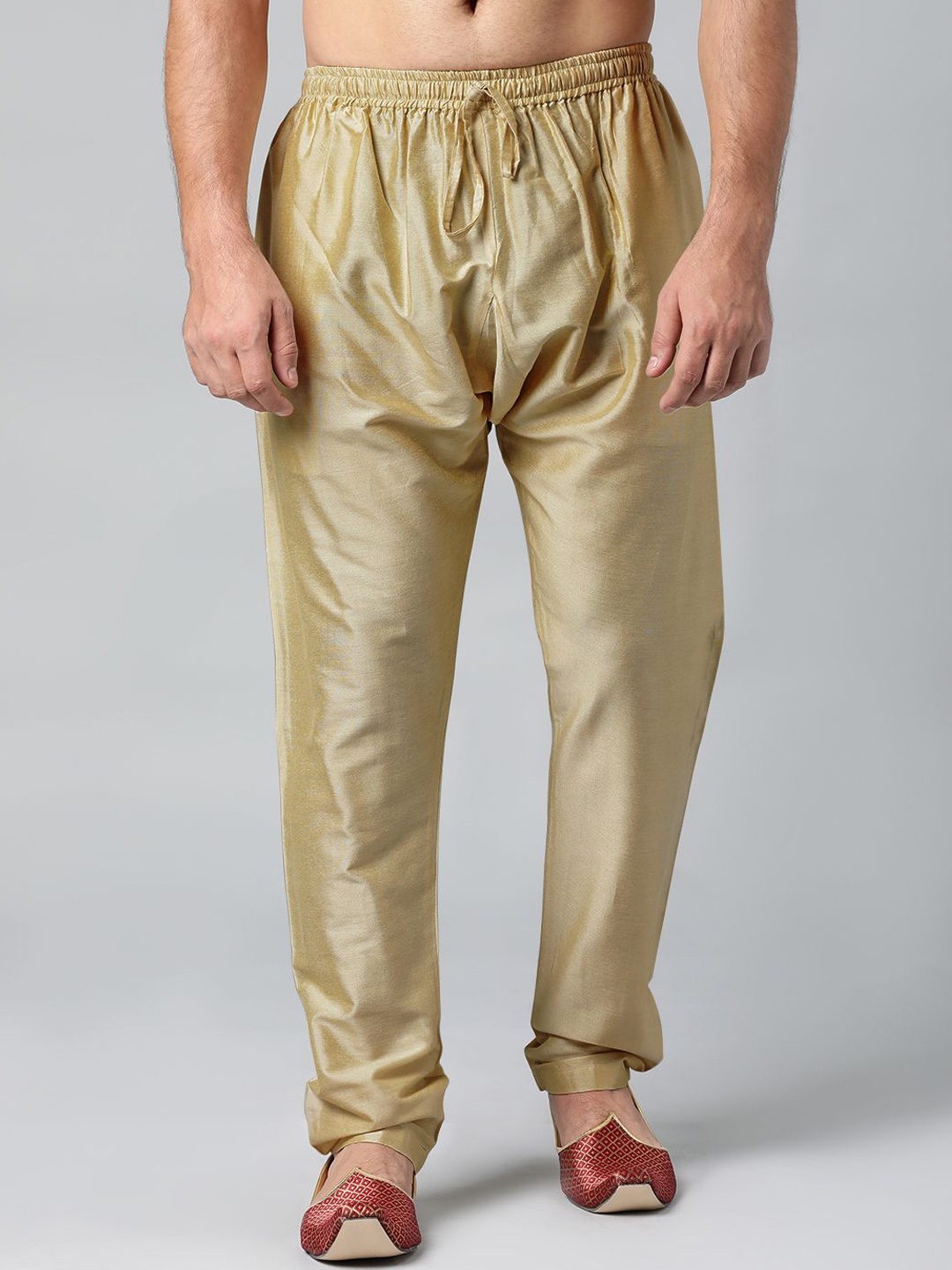 

TheEthnic.Co Men Mid Rise Pyjamas, Gold