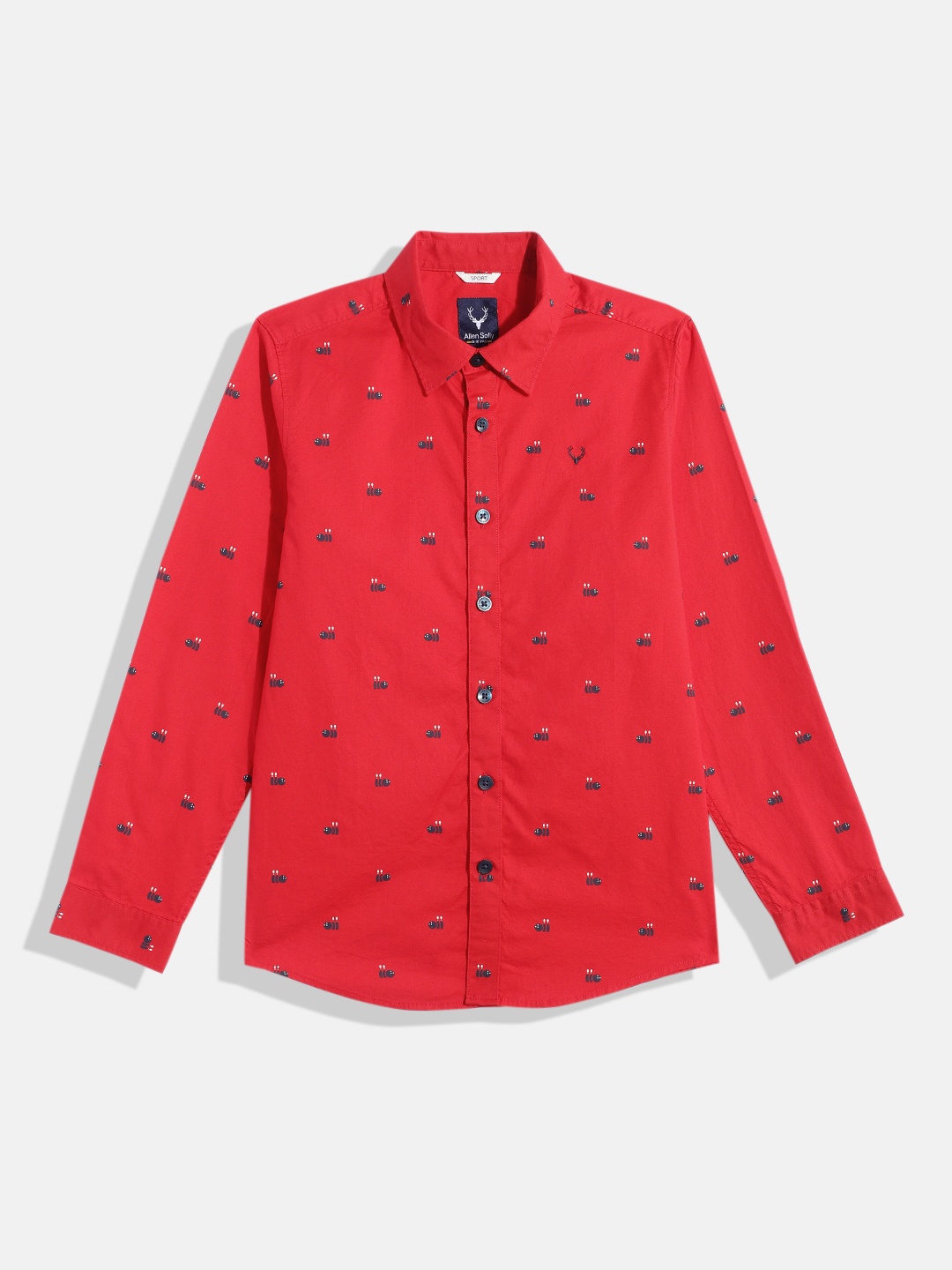 

Allen Solly Junior Boys Sport Micro Ditsy Printed Casual Shirt, Red
