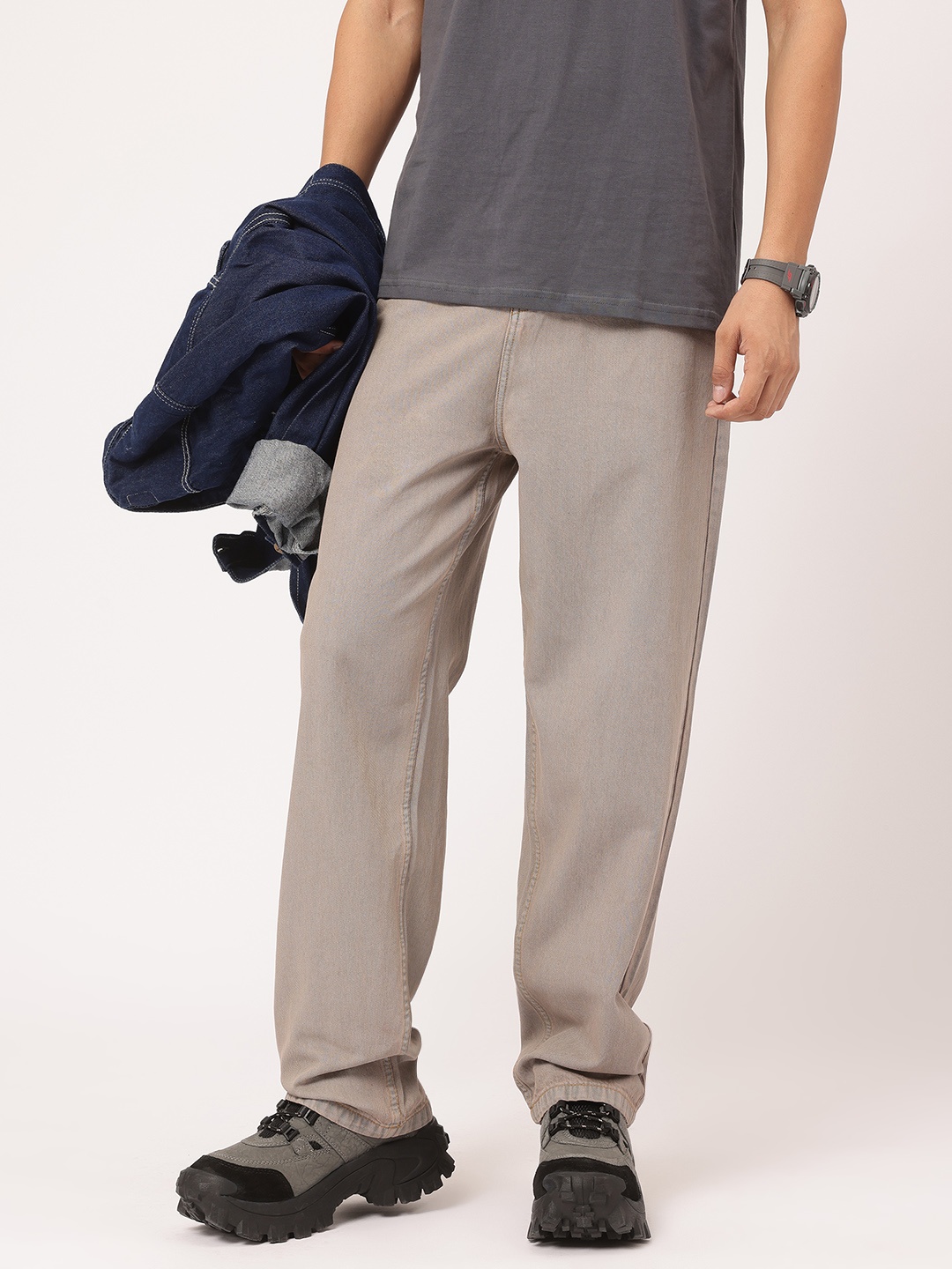 

Kook N Keech Men Casual Classics Baggy Jeans, Grey