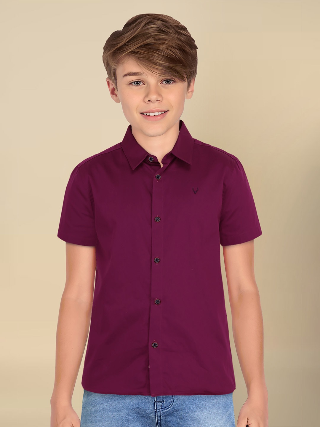 

Allen Solly Junior Boys Spread Collar Pure Cotton Casual Shirt, Magenta