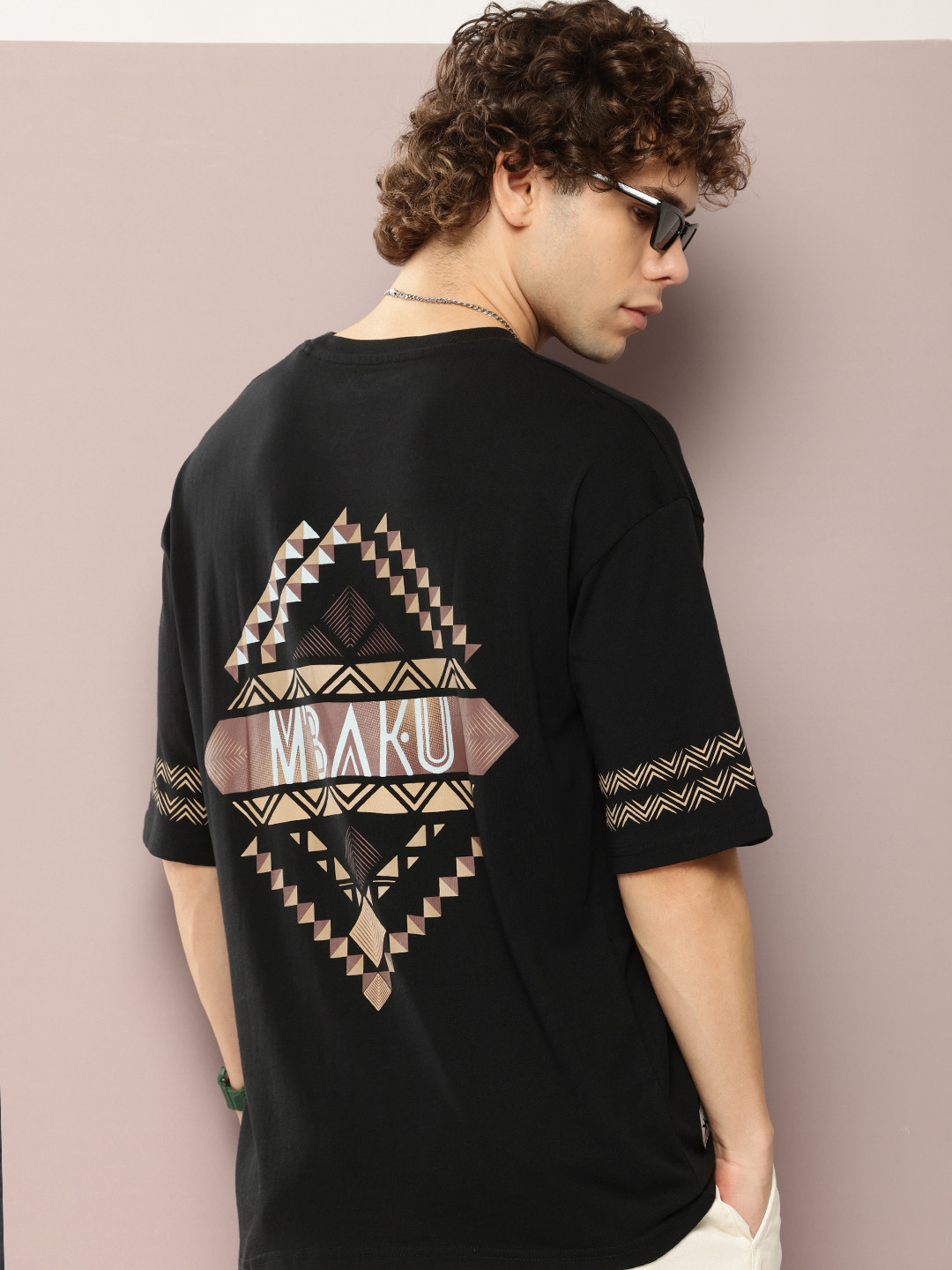 

Kook N Keech Marvel Men Printed Drop-Shoulder Sleeves Oversized Pure Cotton T-shirt, Black